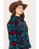 Image #2 - Outback Trading Co. Women's Eleanor Southwestern Fleece Shacket, Teal, hi-res