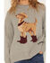 Image #3 - Wishlist Women's Dog Graphic Sweater, Grey, hi-res