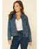 Image #3 - Wrangler Women's Dark Wash Classic Fit Denim Jacket, Blue, hi-res