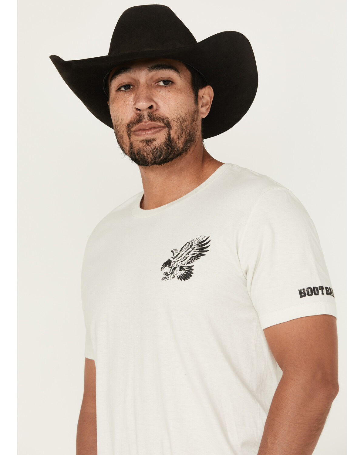 Image #3 - Boot Barn Men's Eagle And Flag Short Sleeve Graphic T-Shirt, Wheat, hi-res