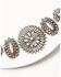 Image #2 - Shyanne Women's Pink Stone Concho Bracelet, Silver, hi-res