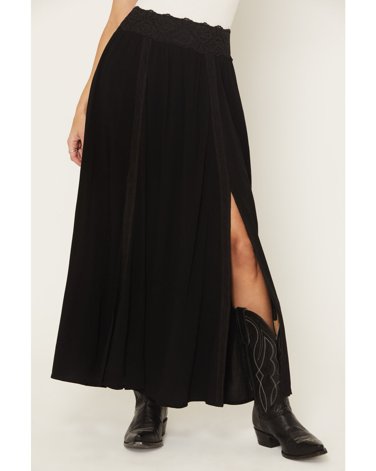 Image #2 - Shyanne Women's Lace Inset Maxi Skirt, , hi-res