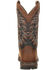 Image #4 - Durango Men's Rebel Pull On Western Performance Boots - Broad Square Toe, Chocolate, hi-res