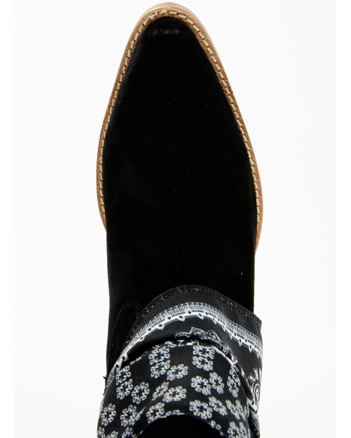 Image #6 - Dingo Women's Suede Bandida Western Booties - Round Toe, Black, hi-res
