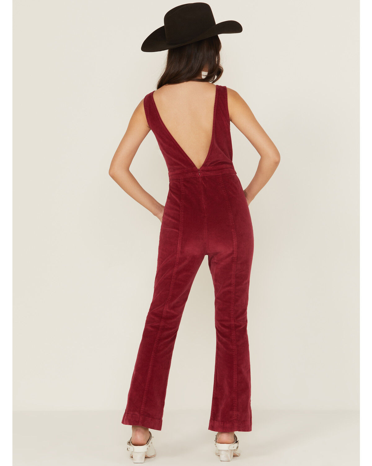 Image #4 - Free People Women's Party Starter Jumpsuit, Red, hi-res