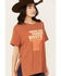 Image #2 - White Crow Women's She's Country Short Sleeve Graphic Tee, Rust Copper, hi-res