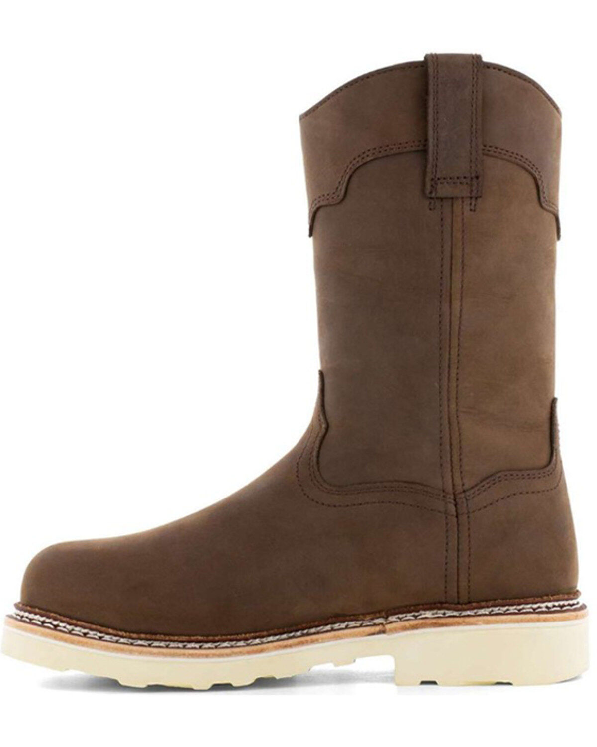 Image #3 - Frye Men's 10" Wellington Waterproof Work Boots - Steel Toe, Dark Brown, hi-res