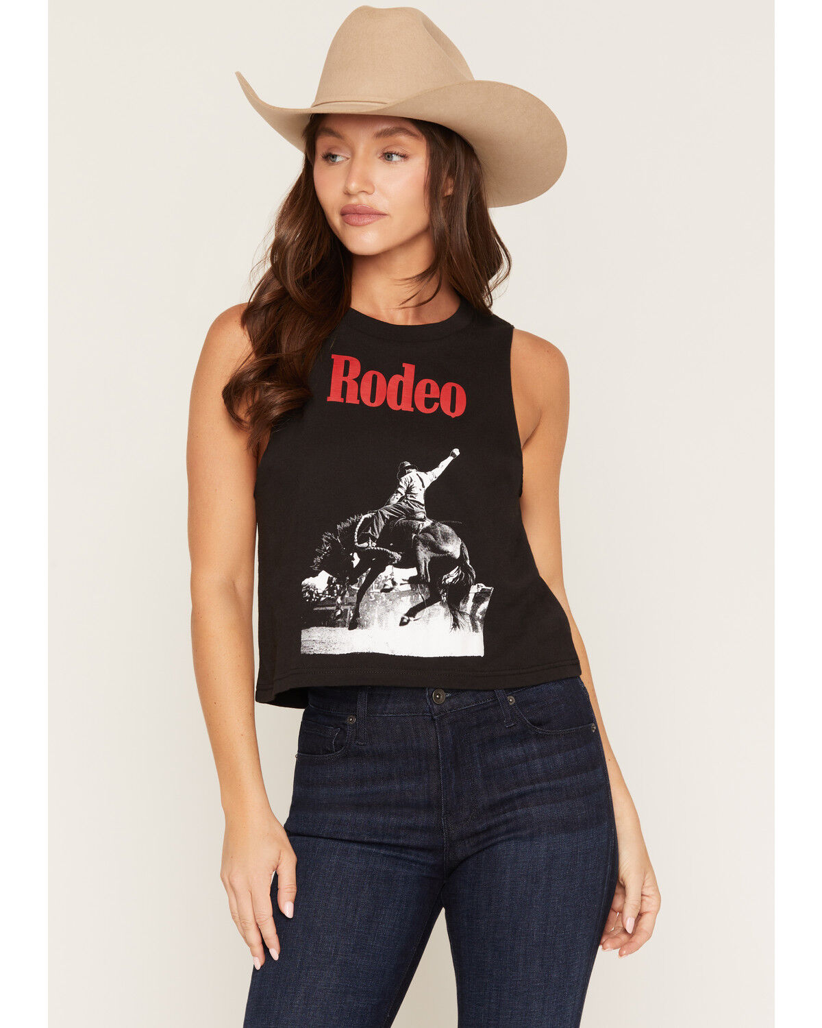 Girl Dangerous Women's Rodeo Graphic Tank Top, Black, hi-res