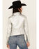 Image #4 - Mauritius Leather Women's Adeni Iridescent Leather Jacket, Silver, hi-res