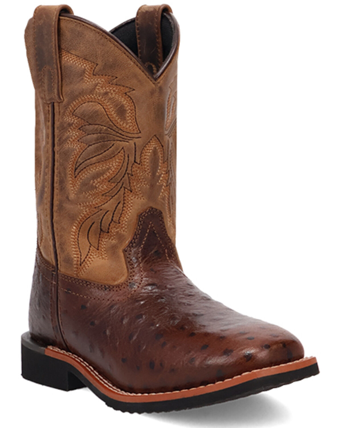 Image #1 - Dan Post Boys' Jet Western Boots - Broad Square Toe, Chocolate, hi-res