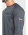 Image #3 - Ariat Men's FR Air Henley Long Sleeve Work Shirt - Tall, Charcoal, hi-res