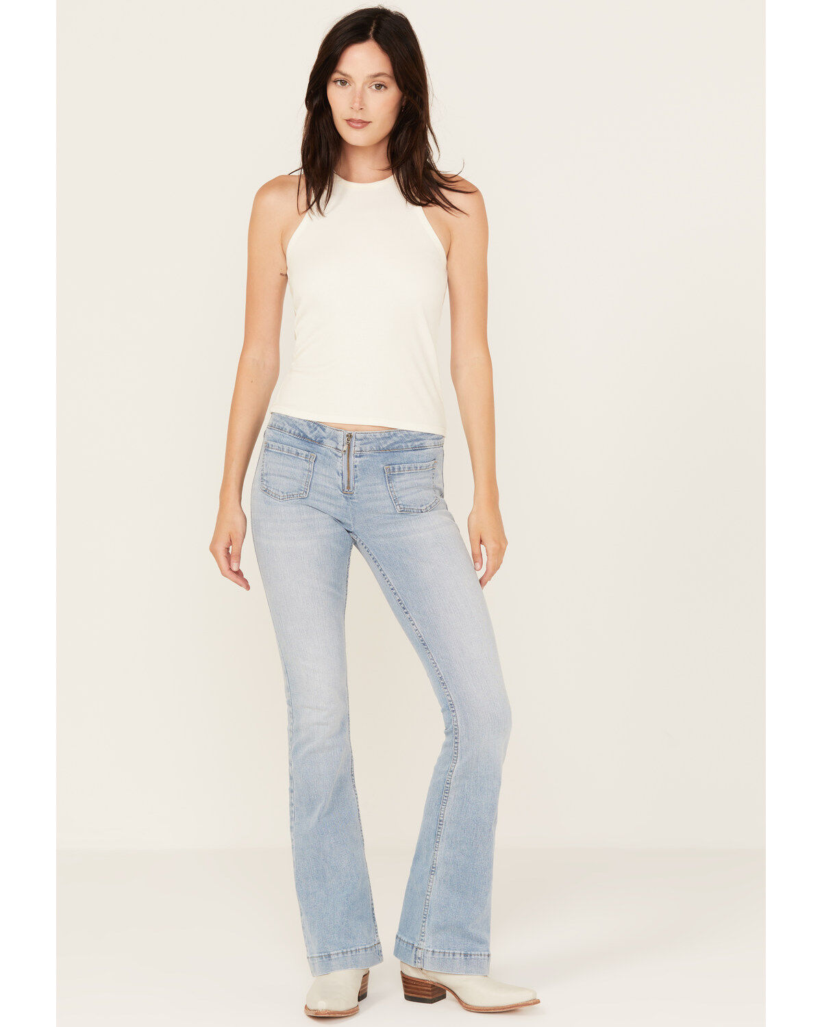Image #1 - Shyanne Women's Desert Lily Light Wash Low Rise Bootcut Jeans, Light Wash, hi-res