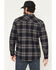 Image #4 - Brothers and Sons Men's Blue Light Plaid Print Long Sleeve Button-Down Flannel Shirt, Navy, hi-res