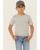 Image #1 - Carhartt Little Boys' Solid Short Sleeve Pocket T-Shirt , Grey, hi-res