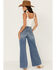 Image #3 - Cleo + Wolf Women's Medium Wash High Rise Loose Distressed Jeans, Medium Wash, hi-res