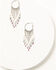 Image #1 - Cowgirl Confetti Women's Beaded Fringe Hoop Spice of Life Earrings, Silver, hi-res