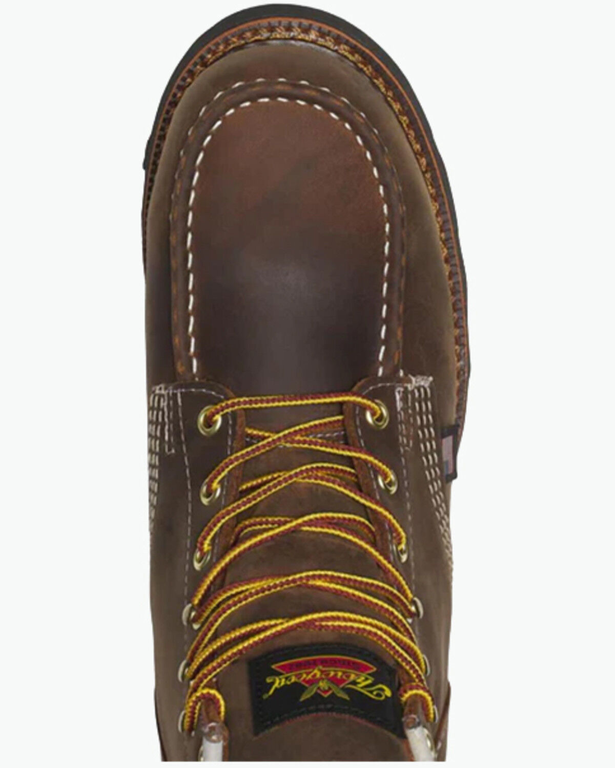 Image #4 - Thorogood Men's 1957 Series 6" Waterproof Moc Work Boots - Steel toe, Brown, hi-res