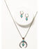 Image #1 - Shyanne Women's Canyon Sunset Crescent Necklace Set, Silver, hi-res