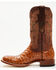 Image #3 - Tanner Mark Men's Ostrich Print Western Boots - Broad Square Toe, Cognac, hi-res