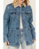 Image #3 - Wrangler Retro Women's Light Wash Denim Cinched Jacket, Blue, hi-res