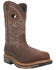 Image #1 - Dan Post Men's Kirk 11" Pull-On Waterproof Work Boots - Broad Square Toe, Tan, hi-res