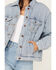 Image #3 - Wrangler Women's Medium Wash Denim Padded Trucker Jacket, Medium Wash, hi-res