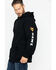 Image #4 - Hawx Men's Logo Sleeve Hooded Work Sweatshirt - Big, Black, hi-res