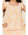 Image #3 - Hayden LA Girls' Pale Print Ruffle Sleeve Top, Yellow, hi-res