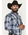 Image #2 - Ely Walker Men's Plaid Print Long Sleeve Pearl Snap Western Shirt - Tall, , hi-res
