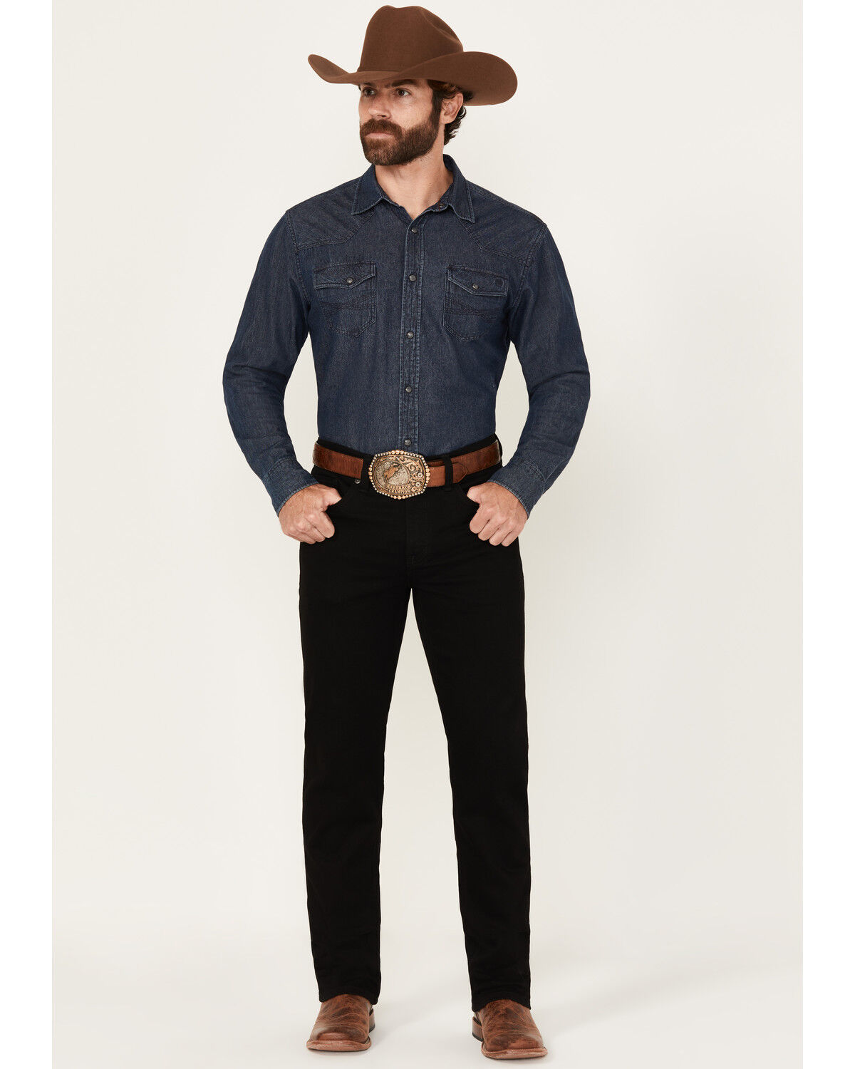 Image #1 - RANK 45&reg; Men's Midnight Wash Ambush Slim Straight Performance Stretch Denim Jeans, Black, hi-res