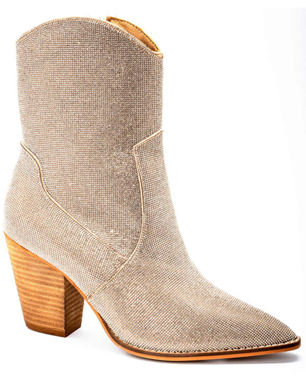 Image #1 - Hey Girl by Corkys Women's Selfie Fashion Booties - Round Toe, Nude, hi-res