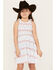 Image #1 - Shyanne Girls' Ikat Print Dress, White, hi-res