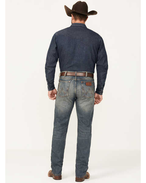 Image #3 - Wrangler Retro Men's Slim Straight Jeans, Dark Rinse, hi-res