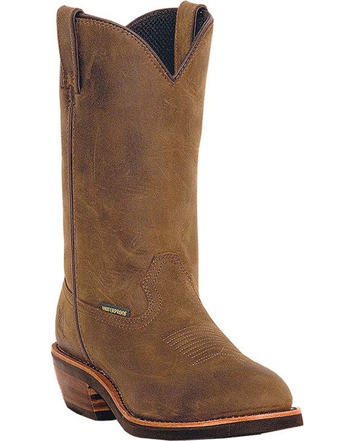 Dan Post Men's 12" Waterproof Steel Toe Work Boots, Tan, hi-res