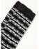 Image #2 - Cody James Men's Onyx Southwestern Print Cozy Crew Socks, Black, hi-res