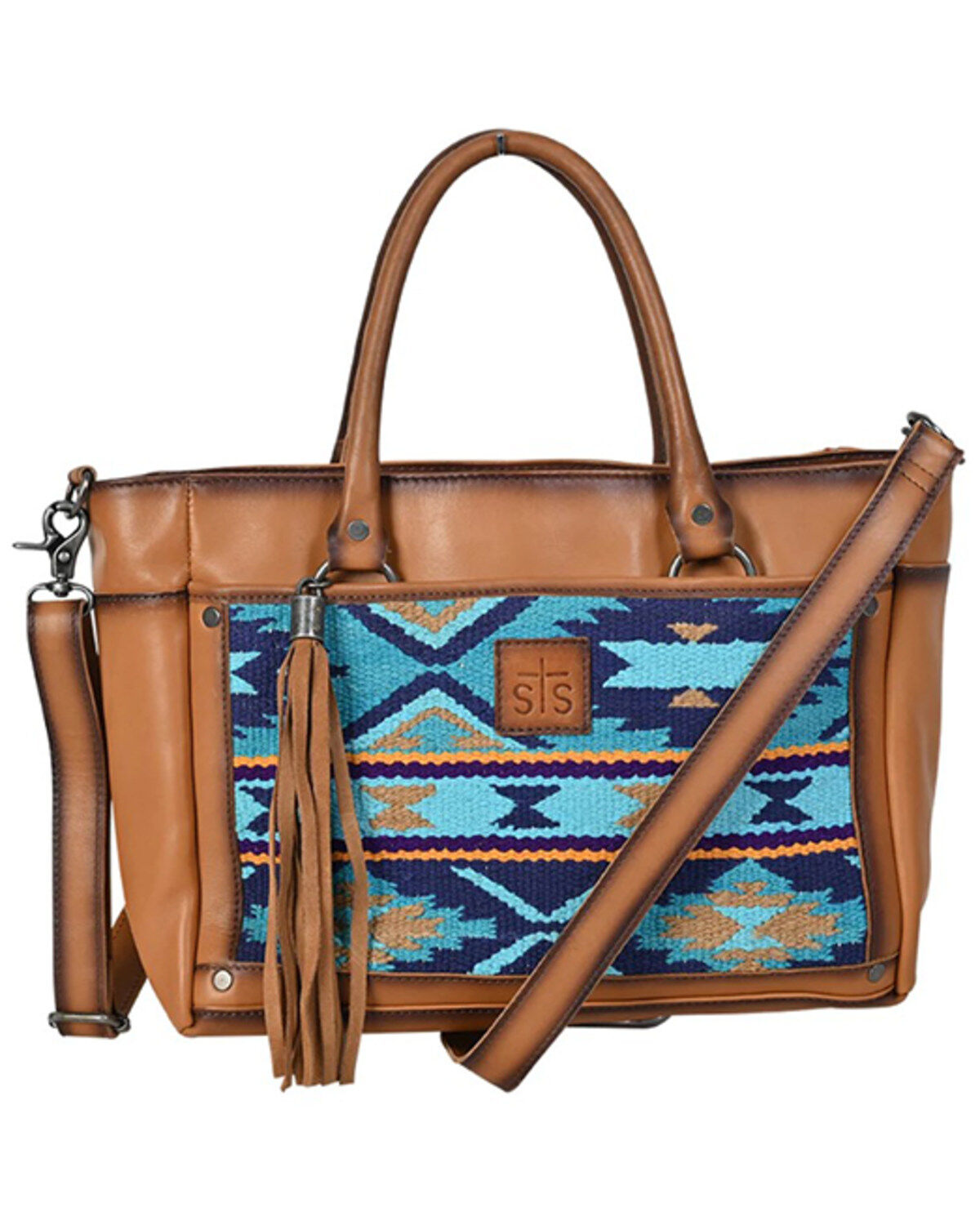 Image #1 - STS Ranchwear by Carroll Women's Mojave Sky Satchel, Blue, hi-res