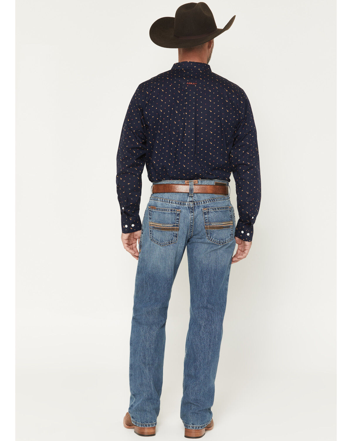 Image #3 - Ariat Men's M4 Rogers Medium Wash Relaxed Bootcut Denim Jeans, Medium Wash, hi-res