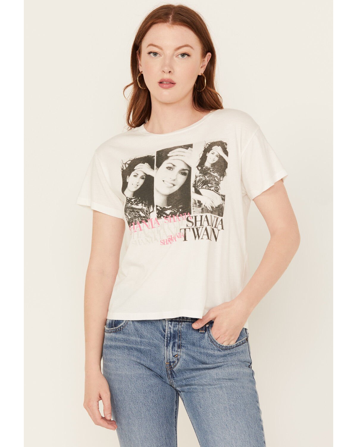 Image #1 - Daydreamer Women's Shania Twain Short Sleeve Graphic Tee, White, hi-res
