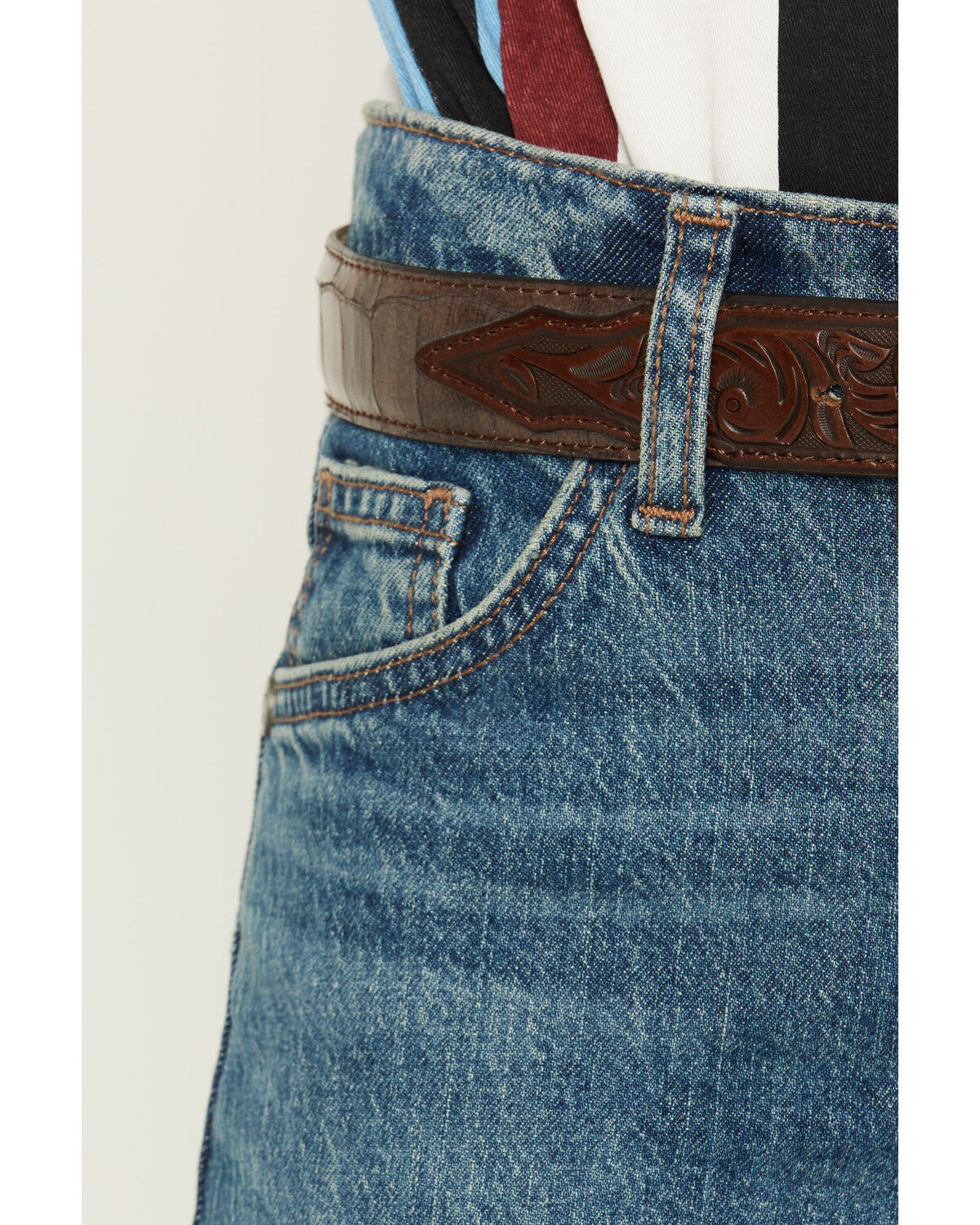 Image #2 - Wrangler 20X Boys' Medium Wash Montana Bootcut Stretch Denim Jeans, Medium Wash, hi-res