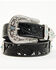 Image #2 - Shyanne Women's Underlay Concho Studded Tooled Belt, Black, hi-res