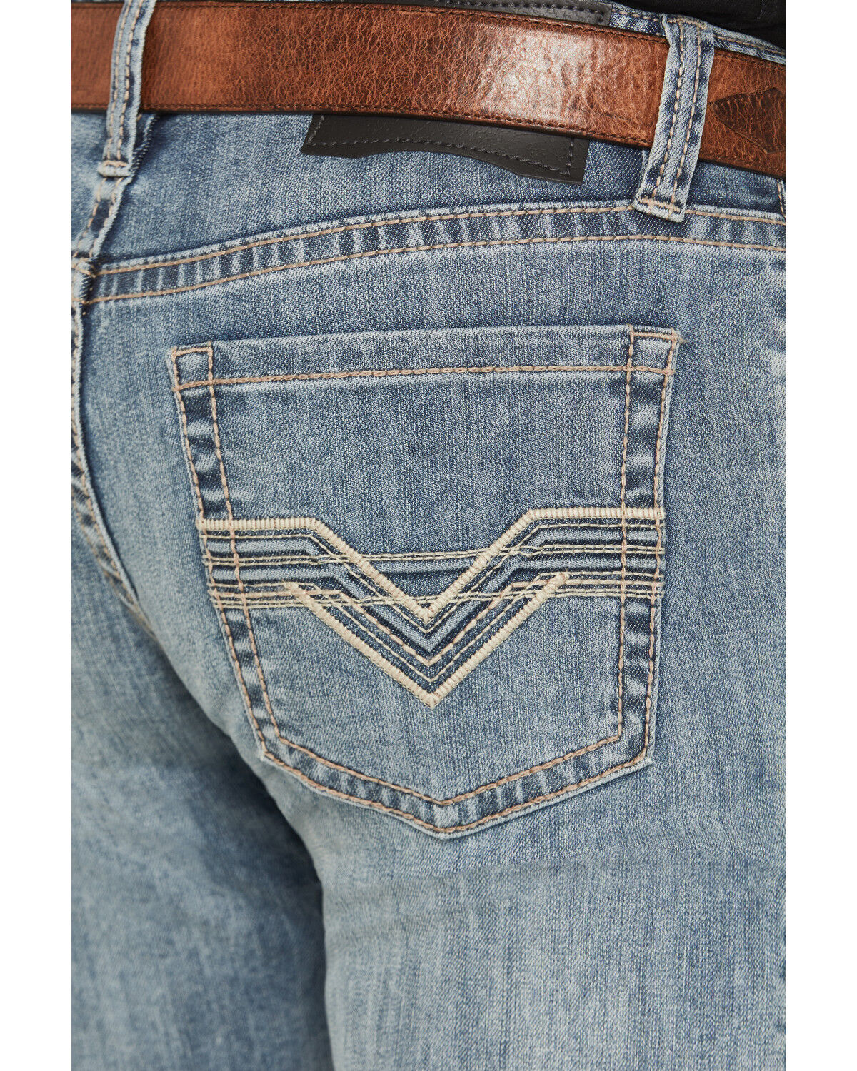 Image #4 - Rock & Roll Denim Men's Revolver Slim Straight Stretch Denim Jeans, Light Wash, hi-res