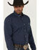 Image #2 - RANK 45&reg; Men's Repocharge Geo Print Long Sleeve Button-Down Stretch Western Shirt, Navy, hi-res