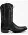 Image #2 - Dan Post Men's 12" Exotic Ostrich Leg Western Boots - Square Toe , Black, hi-res