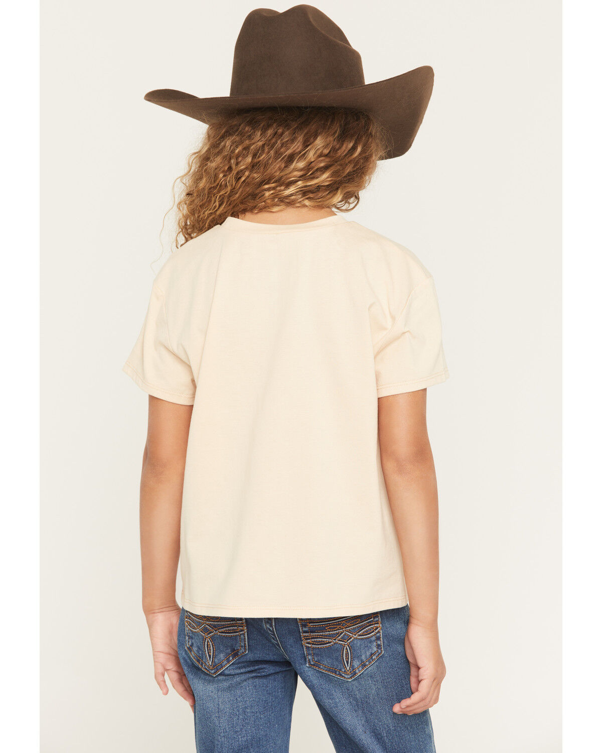 Image #4 - Buttercup Girls' Wild Like The West Foil Short Sleeve Graphic T-Shirt, Wheat, hi-res