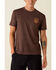 Image #2 - Ariat Men's Logo Patriotic Badge Short Sleeve Graphic T-Shirt, Brown, hi-res
