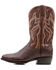 Image #2 - Dan Post Men's 12" Hand Ostrich Quill Exotic Western Boots - Medium Toe, Brown, hi-res