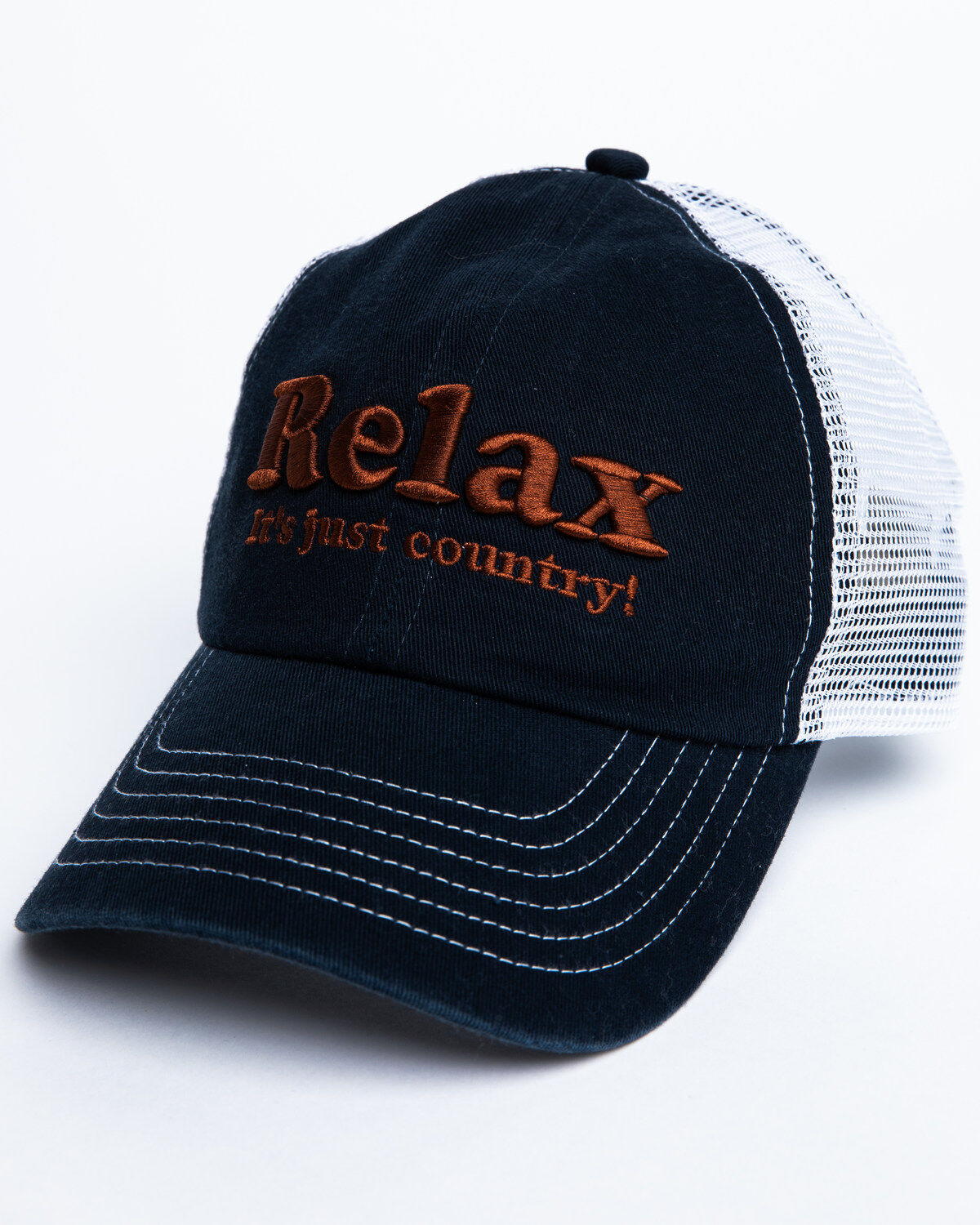 Image #1 - Shyanne Women's Relax It's Just Country Mesh Ball Cap, Blue, hi-res
