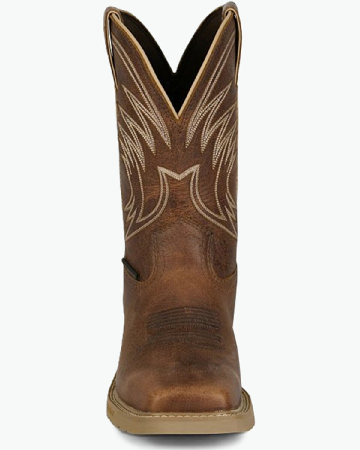 Image #2 - Justin Men's 11" Daywork Waterproof Work Boots - Soft Toe, Brown, hi-res