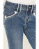 Image #2 - Rock & Roll Denim Little Girls' Medium Wash Arrow Pocket Trouser Flare Jeans, Medium Wash, hi-res