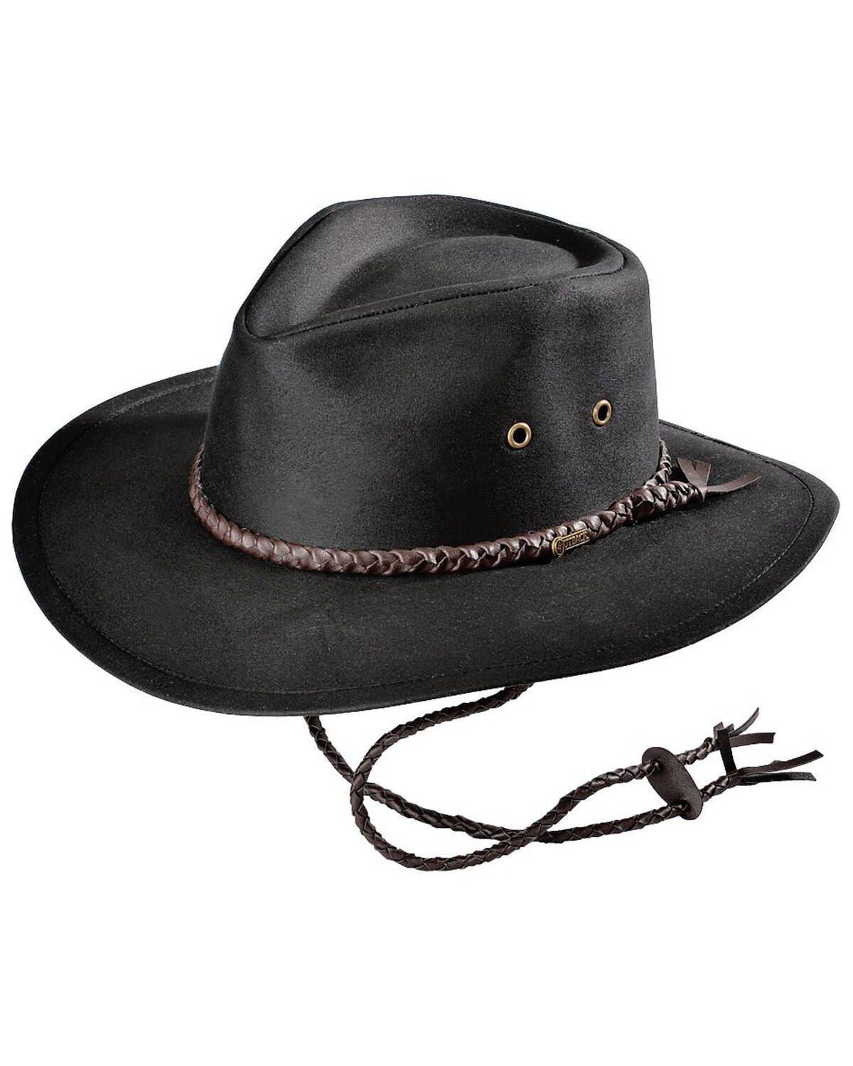 Image #1 - Outback Trading Co. Grizzly Oilskin Wool Felt Hat, Black, hi-res